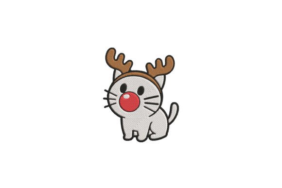 Cute Reindeer Cat Christmas Embroidery Review