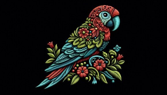 Embroidery Style Parrots Review