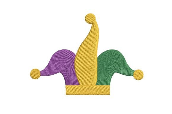 Mardi Gras Jester Hat Embroidery Design